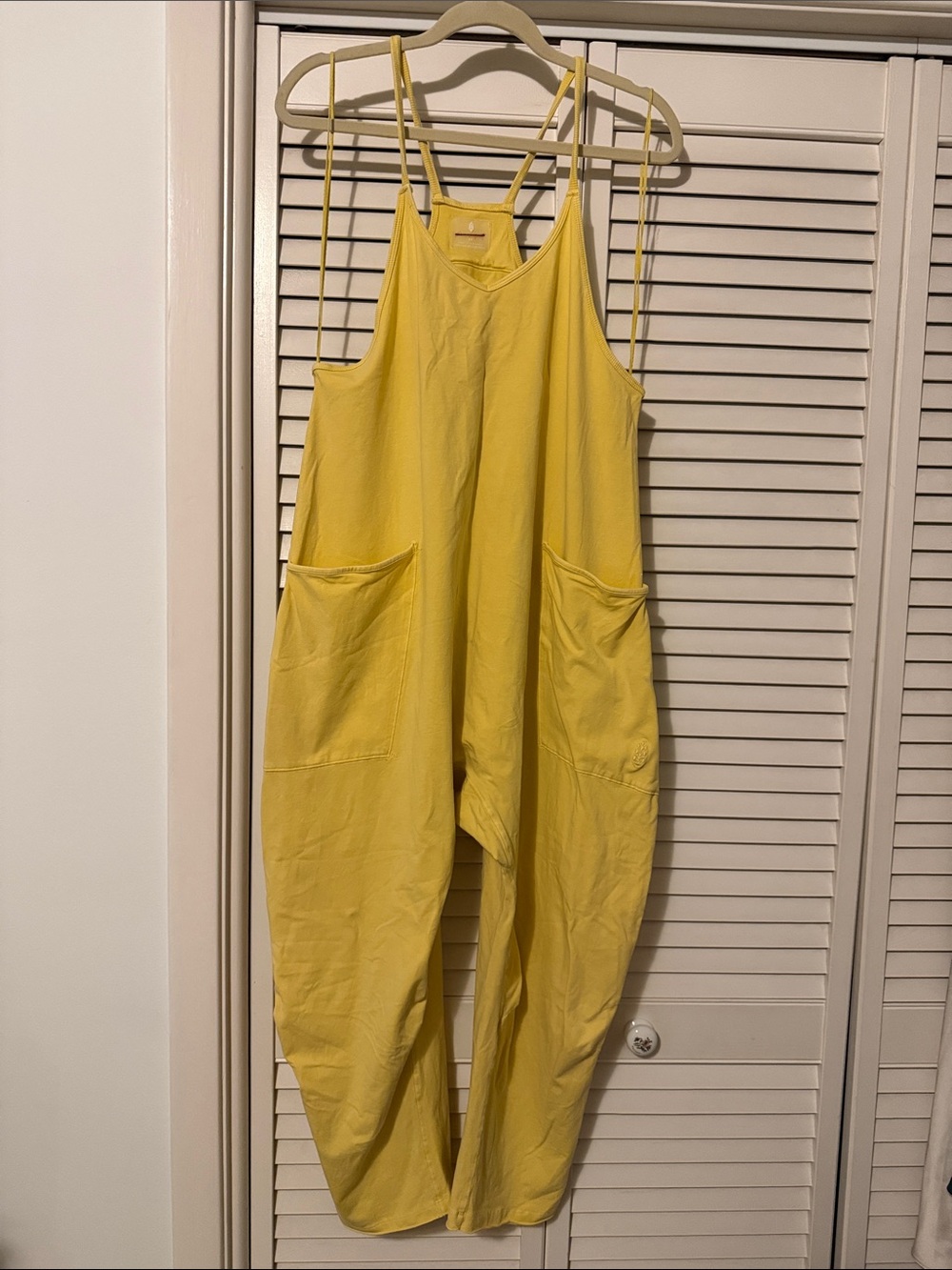 Yellow Strappy Pocket Jumpsuit